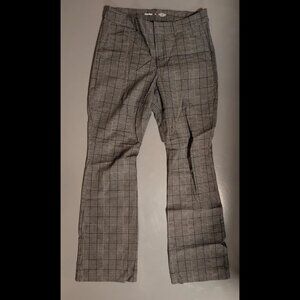 Old Navy Flare Black Grey Checkered High Rise Pixie-Flare - 12